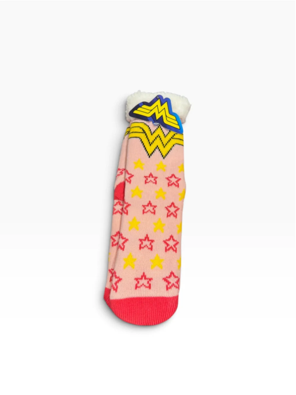 Women's 2 pr Character Sherpa Lined Socks One Size Yellow Pink